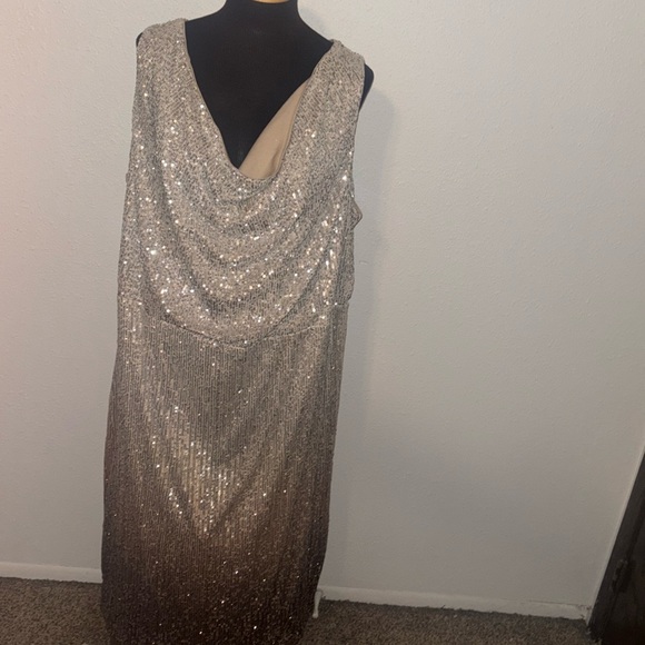 Ava & Viv Sequined Pullover Lined Ombre Dress size 2X - Picture 1 of 10